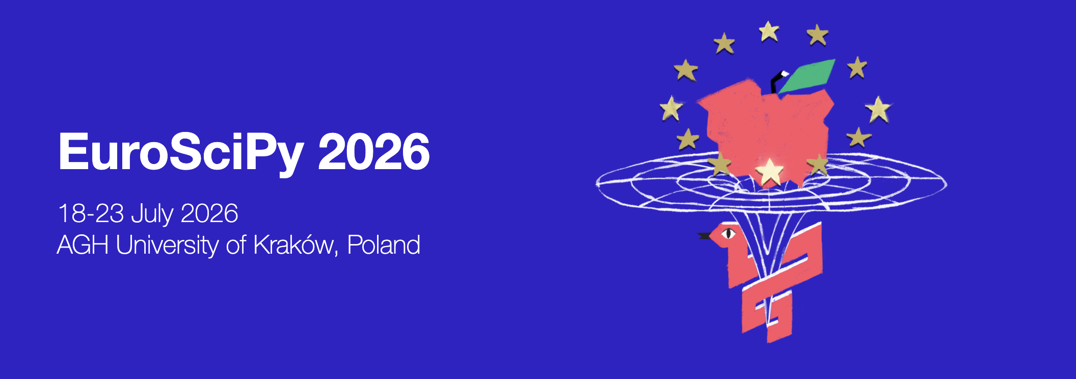 EuroSciPy 2026 — Krakau, 18. bis 23. Juli